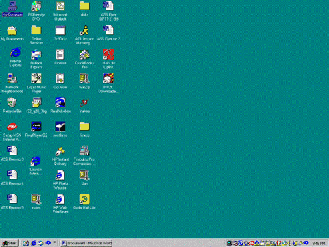 On the Windows 98 desktop, double click on the “My Computer” icon.